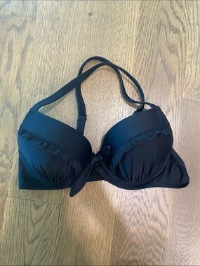 Pour Moi Black Ruffle Trim Bikini Yop